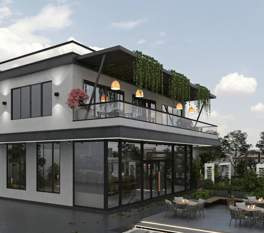 تصميم 3D للواجهة: